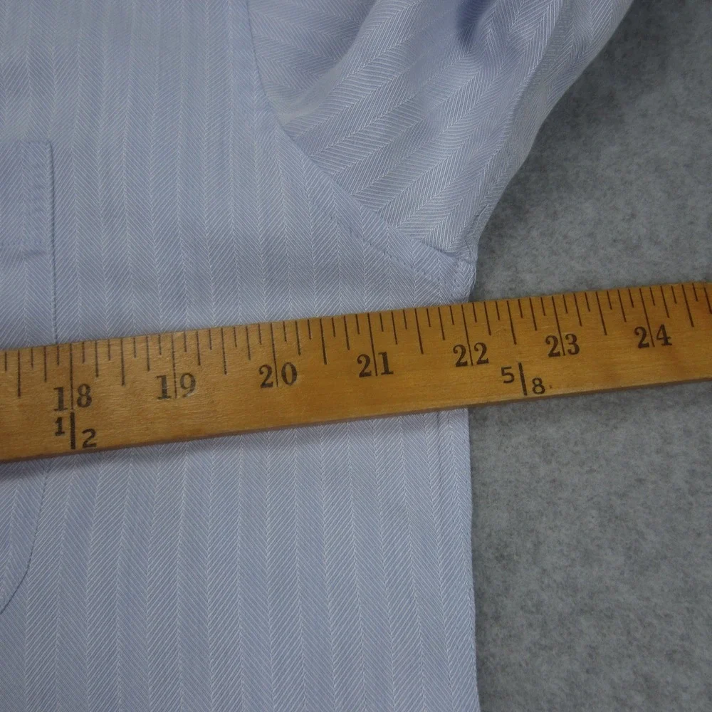 VALENTINO CHRISTY Paris Dress Shirt Mens 100 US Large Blue Button‎ Up LS - Picture 11 of 16